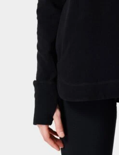 Sweaty Betty Escape Italian Fleece Hoody - Black -Outlet Elevate Activewear Store sweaty betty escape italian fleece hoody black sb6426 4