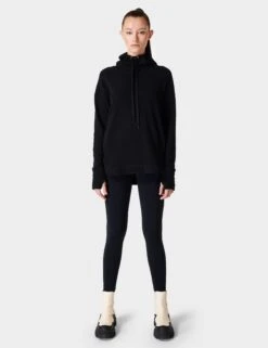 Sweaty Betty Escape Italian Fleece Hoody - Black -Outlet Elevate Activewear Store sweaty betty escape italian fleece hoody black sb6426 5
