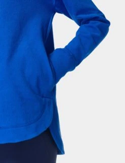 Sweaty Betty Escape Italian Fleece Hoody - Lightning Blue -Outlet Elevate Activewear Store sweaty betty escape italian fleece hoody lightning blue sb6426 4