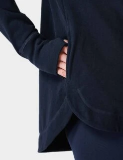 Sweaty Betty Escape Italian Fleece Hoody - Navy Blue -Outlet Elevate Activewear Store sweaty betty escape italian fleece hoody navy blue sb6426 4