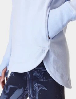 Sweaty Betty Escape Luxe Fleece Hoody - Breeze Blue -Outlet Elevate Activewear Store sweaty betty escape luxe fleece hoody breeze blue sb6426 4