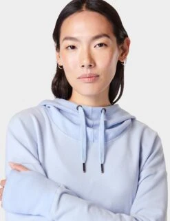 Sweaty Betty Escape Luxe Fleece Hoody - Breeze Blue -Outlet Elevate Activewear Store sweaty betty escape luxe fleece hoody breeze blue sb6426 6