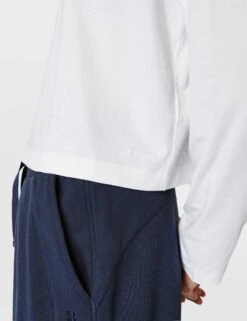 Sweaty Betty Essential Crop Long Sleeve T-Shirt - White -Outlet Elevate Activewear Store sweaty betty essential crop long sleeve t shirt white sb9689 6