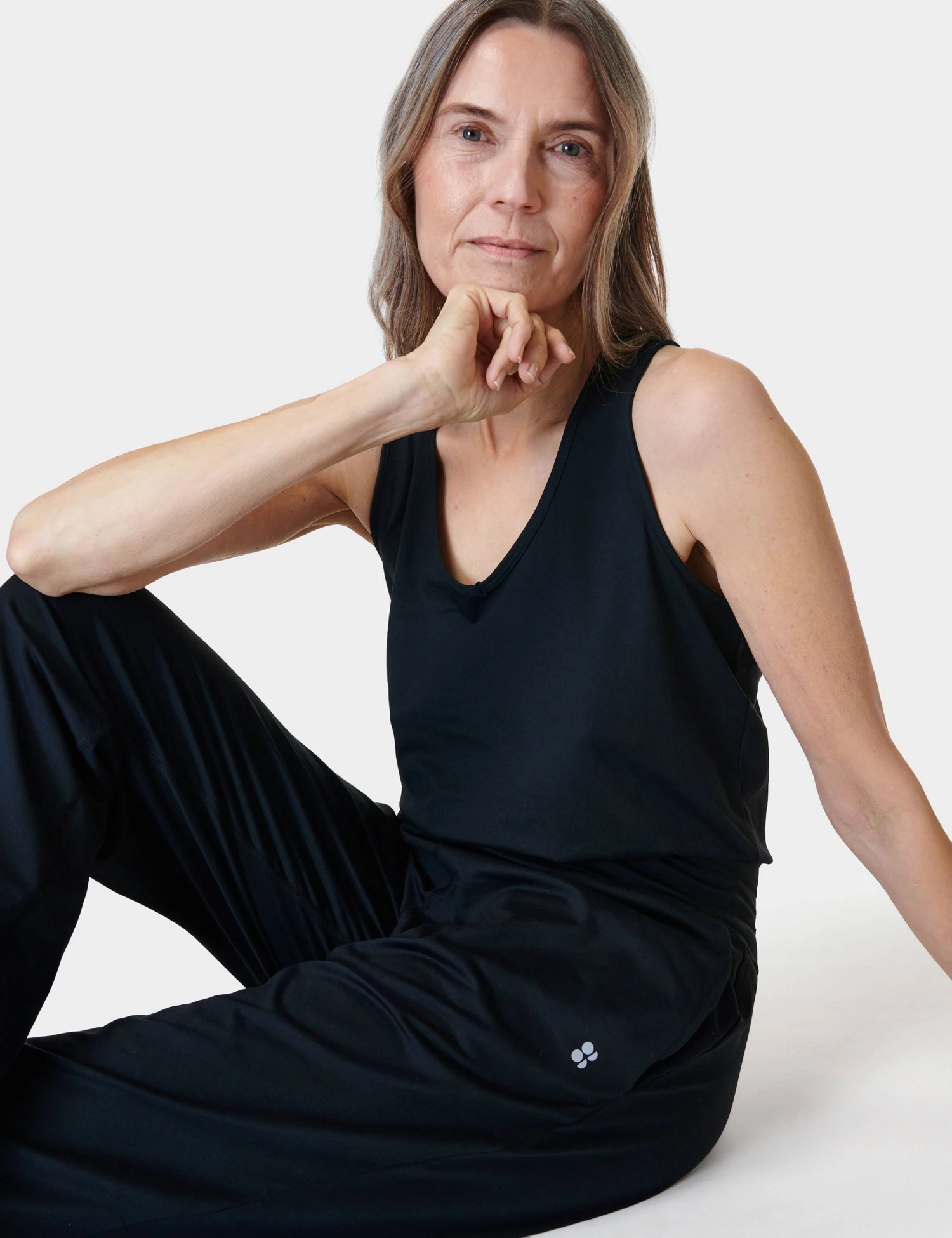 Sweaty Betty Gaia Yoga Jumpsuit - Black 6 Sweaty Betty Gaia Yoga Jumpsuit - Black - Image 6