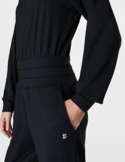 Sweaty Betty Gaia Yoga Long Sleeve Jumpsuit - Black 10 Sweaty Betty Gaia Yoga Long Sleeve Jumpsuit - Black -Outlet Elevate Activewear Store sweaty betty gaia yoga long sleeve jumpsuit black sb9727 4
