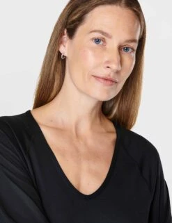 Sweaty Betty Gaia Yoga Long Sleeve Jumpsuit - Black 8 Sweaty Betty Gaia Yoga Long Sleeve Jumpsuit - Black -Outlet Elevate Activewear Store sweaty betty gaia yoga long sleeve jumpsuit black sb9727 5