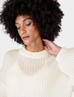 Sweaty Betty Hera Open Back Sweater - Lily White -Outlet Elevate Activewear Store sweaty betty hera open back sweater lily white sb9679 4