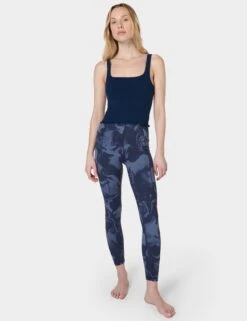 Sweaty Betty Mindful Seamless Bra Vest - Navy Blue -Outlet Elevate Activewear Store sweaty betty mindful seamless bra vest navy blue SB8340A 4274 6