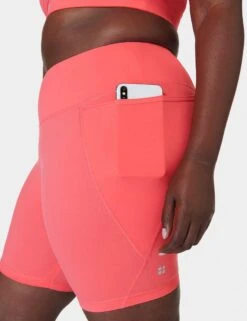 Sweaty Betty Power 6" Cycling Shorts - Coral Pink 10 Sweaty Betty Power 6" Cycling Shorts - Coral Pink -Outlet Elevate Activewear Store sweaty betty power 6in cycling shorts coral pink sb4822p 5