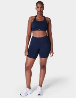 Sweaty Betty Power 6" Cycling Shorts - Navy Blue -Outlet Elevate Activewear Store sweaty betty power 6in cycling shorts navy blue sb4822p 4