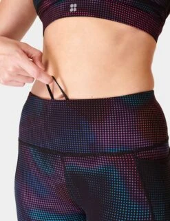 Sweaty Betty Power 7/8 Gym Leggings - Black Gradient Dot Print -Outlet Elevate Activewear Store sweaty betty power 7 8 gym leggings black gradient dot print sb5400 3