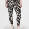 Sweaty Betty Power 7/8 Gym Leggings - Black Waved Zebra Print