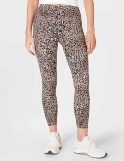 Sweaty Betty Power 7/8 Gym Leggings - Brown Luxe Leopard Print