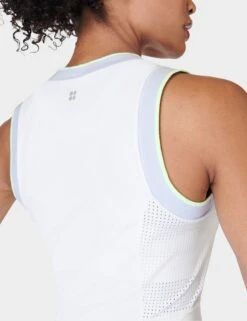 Sweaty Betty Power Ace Mix Pleat Tennis Dress - White -Outlet Elevate Activewear Store sweaty betty power ace mix pleat tennis dress white sb9296 3