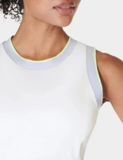 Sweaty Betty Power Ace Mix Pleat Tennis Dress - White -Outlet Elevate Activewear Store sweaty betty power ace mix pleat tennis dress white sb9296 5