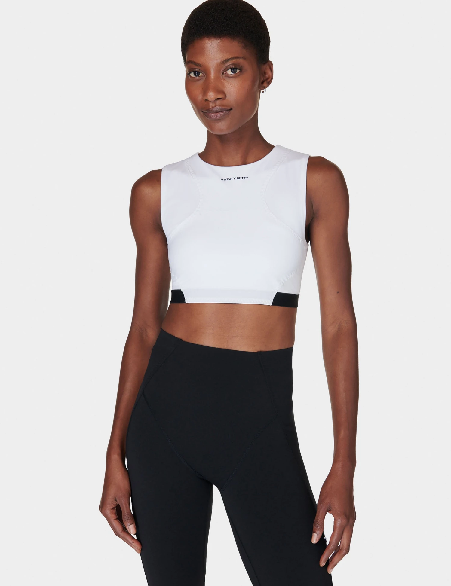 Sweaty Betty Power Advantage Bra Top - White 1 Sweaty Betty Power Advantage Bra Top - White
