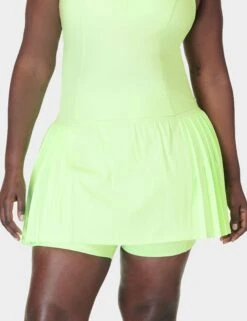 Sweaty Betty Power Match Point Pleat Tennis Skort - Matcha Green
