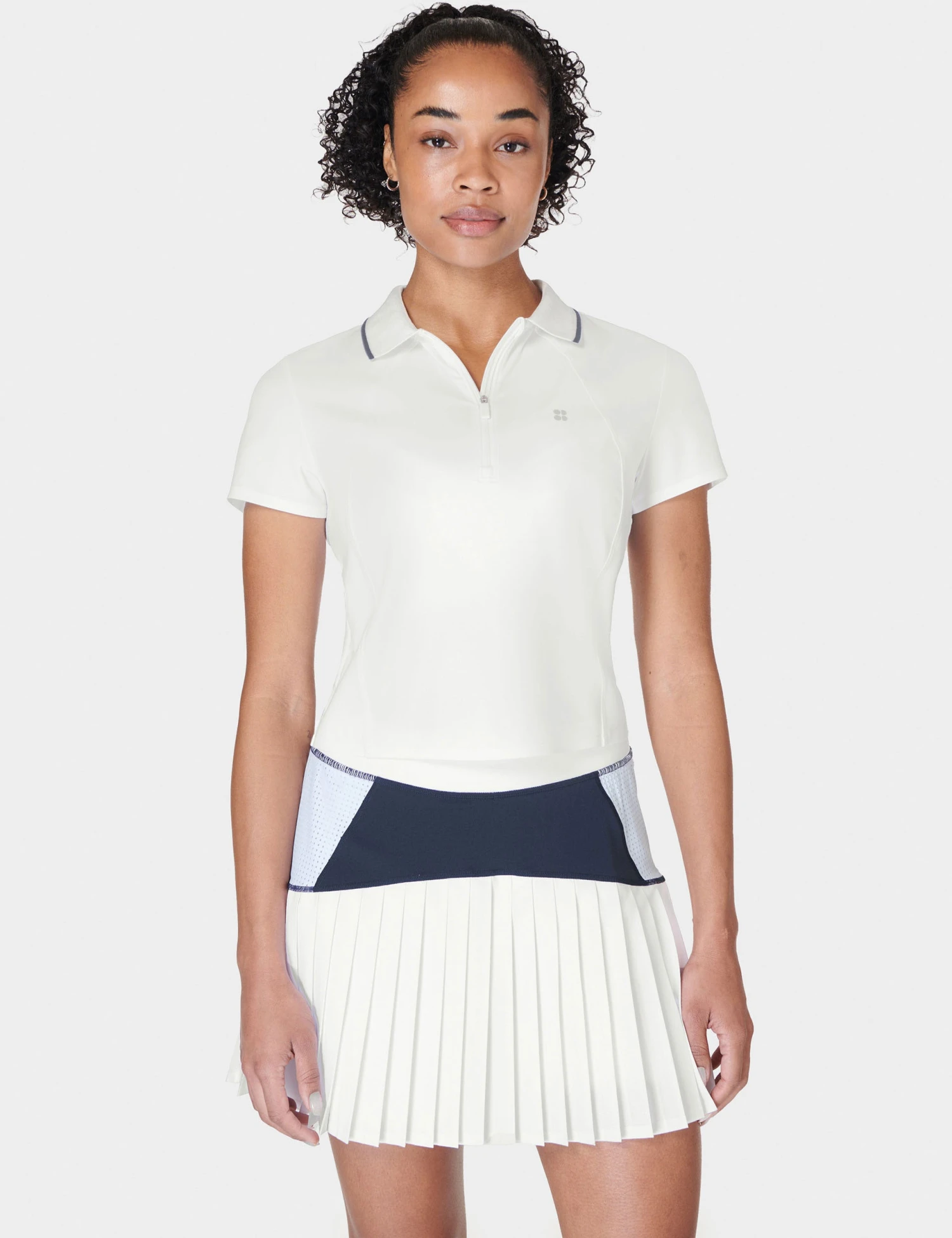 Sweaty Betty Power Match Point Tennis T-Shirt - White 1 Sweaty Betty Power Match Point Tennis T-Shirt - White