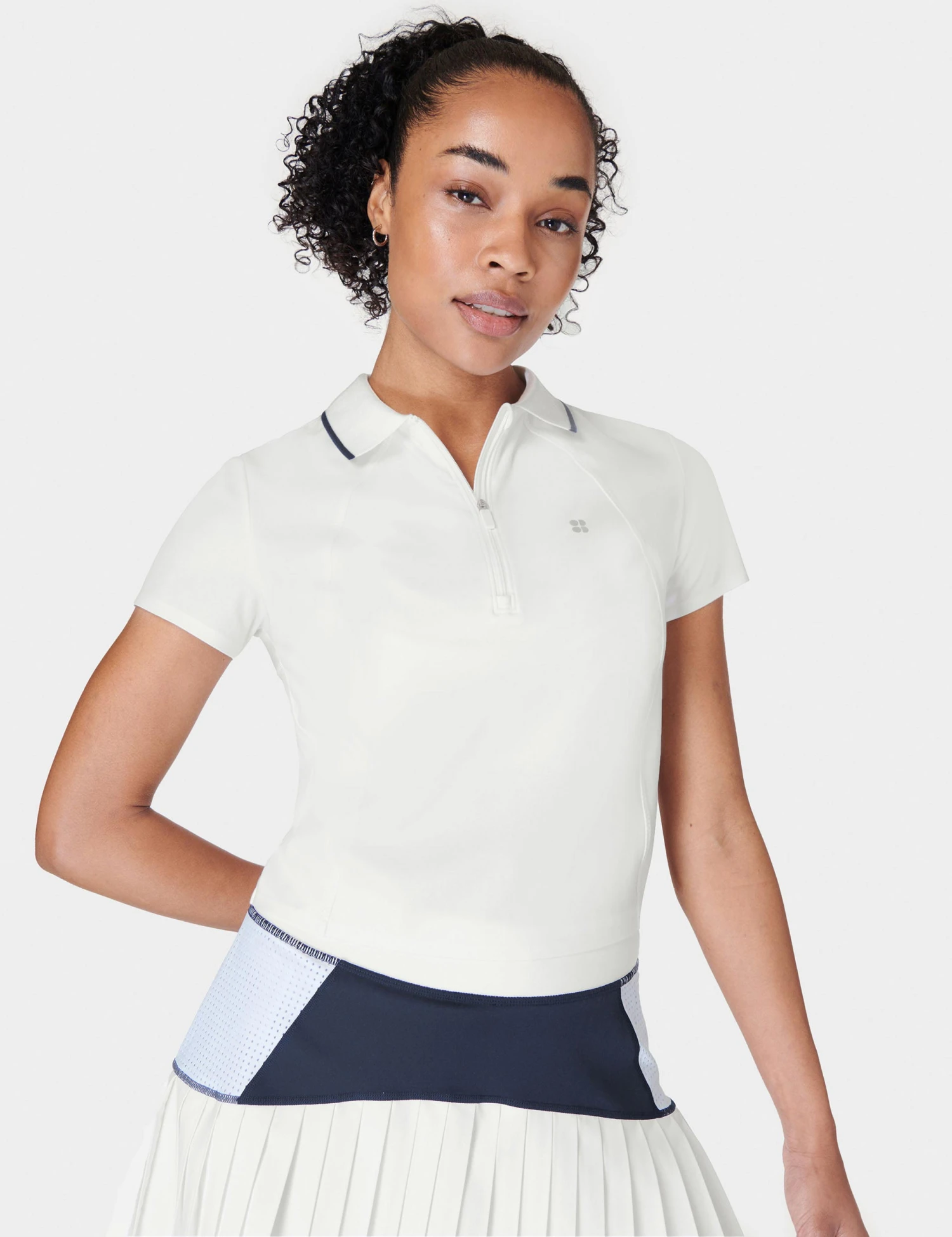 Sweaty Betty Power Match Point Tennis T-Shirt - White 3 Sweaty Betty Power Match Point Tennis T-Shirt - White - Image 3