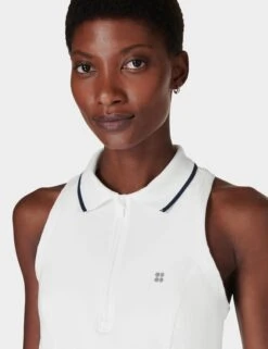Sweaty Betty Power Match Point Tennis Vest - White -Outlet Elevate Activewear Store sweaty betty power match point tennis vest white sb9291 4