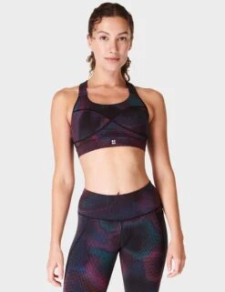 Sweaty Betty Power Medium Support Sports Bra - Black Radient Dot Print