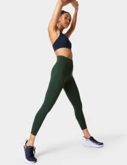 Sweaty Betty Power UltraSculpt High Waisted Gym 7/8 Leggings - Trek Green -Outlet Elevate Activewear Store sweaty betty power ultrasculpt high waisted gym 7 8 leggings trek green sb6438 2