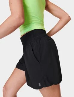 Sweaty Betty Relay Shell Shorts - Black -Outlet Elevate Activewear Store sweaty betty relay shell shorts black sb8805 4