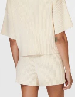 Sweaty Betty Retreat Rib Short - Studio White -Outlet Elevate Activewear Store sweaty betty retreat rib short studio white sb9760 4