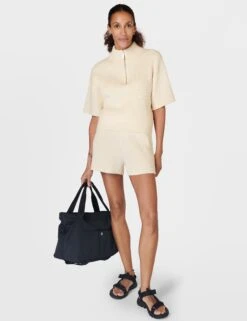 Sweaty Betty Retreat Rib Short - Studio White -Outlet Elevate Activewear Store sweaty betty retreat rib short studio white sb9760 7