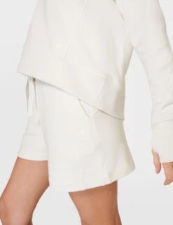 Sweaty Betty Revive Rib Half Zip Pullover - Lily White -Outlet Elevate Activewear Store sweaty betty revive rib half zip pullover lily white SB8937 27C 6