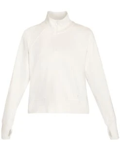Sweaty Betty Revive Rib Half Zip Pullover - Lily White -Outlet Elevate Activewear Store sweaty betty revive rib half zip pullover lily white SB8937 27C 9