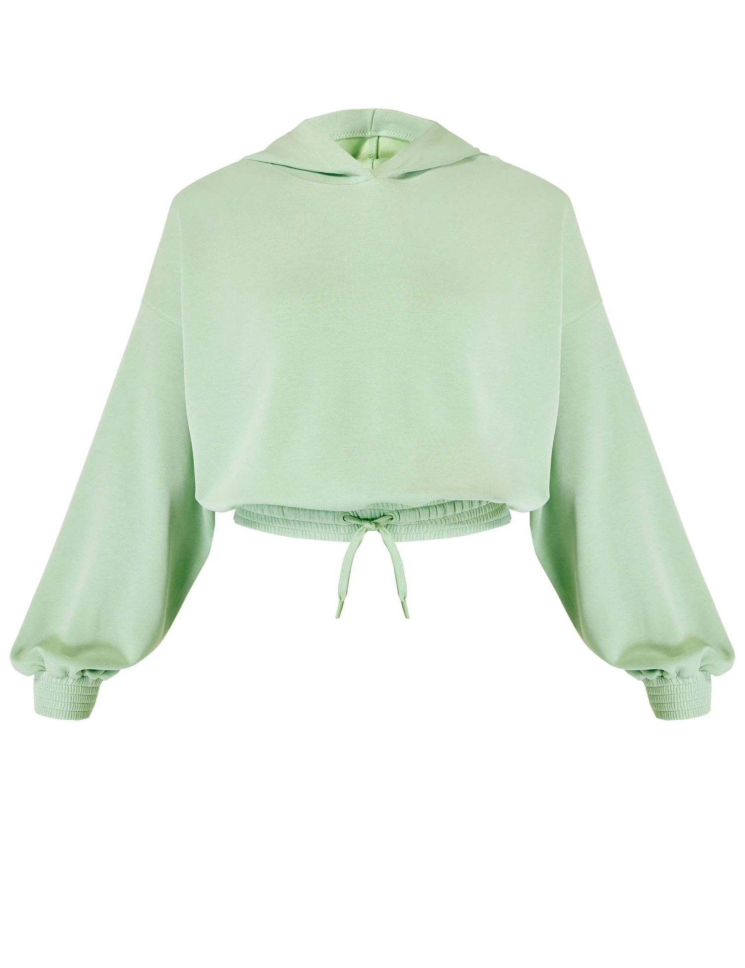 Sweaty Betty Sand Wash Cloud Weight Crop Hoody - Butter Green 4 Sweaty Betty Sand Wash Cloud Weight Crop Hoody - Butter Green - Image 4