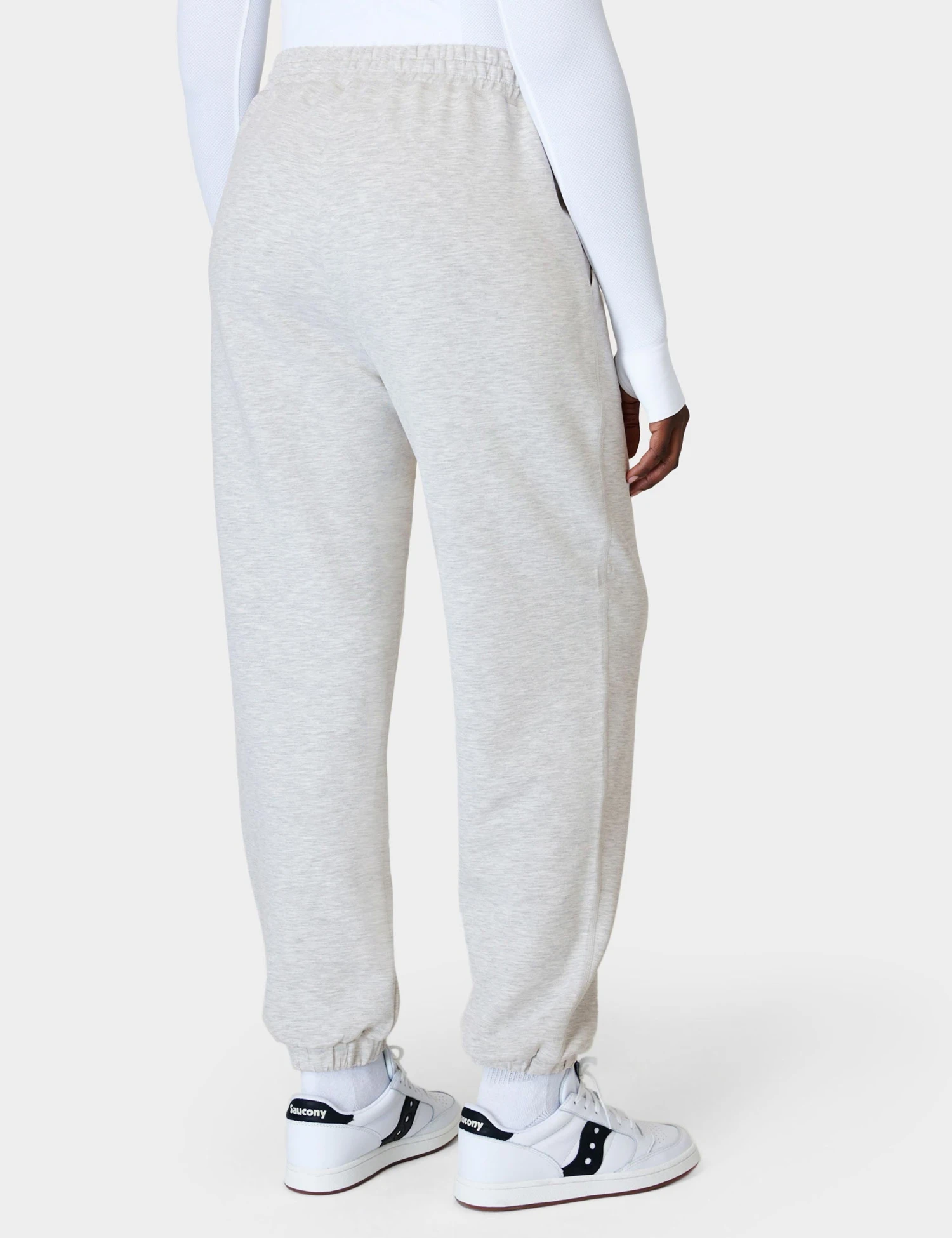 Sweaty Betty Sand Wash Cuffed Trousers - Ice Grey Marl 2 Sweaty Betty Sand Wash Cuffed Trousers - Ice Grey Marl - Image 2