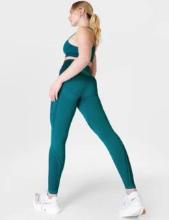 Sweaty Betty Silhouette Sculpt Seamless Workout Leggings - Reef Teal Blue/Navy Blue -Outlet Elevate Activewear Store sweaty betty silhouette sculpt seamless workout leggings reef teal blue navy blue sb8968 2