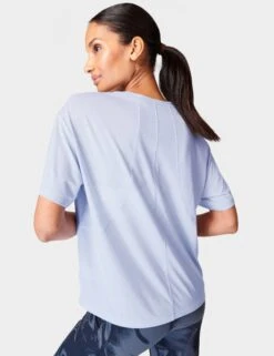 Sweaty Betty Soft Flow Studio T-Shirt - Salt Blue -Outlet Elevate Activewear Store sweaty betty soft flow studio t shirt salt blue sb9667 4