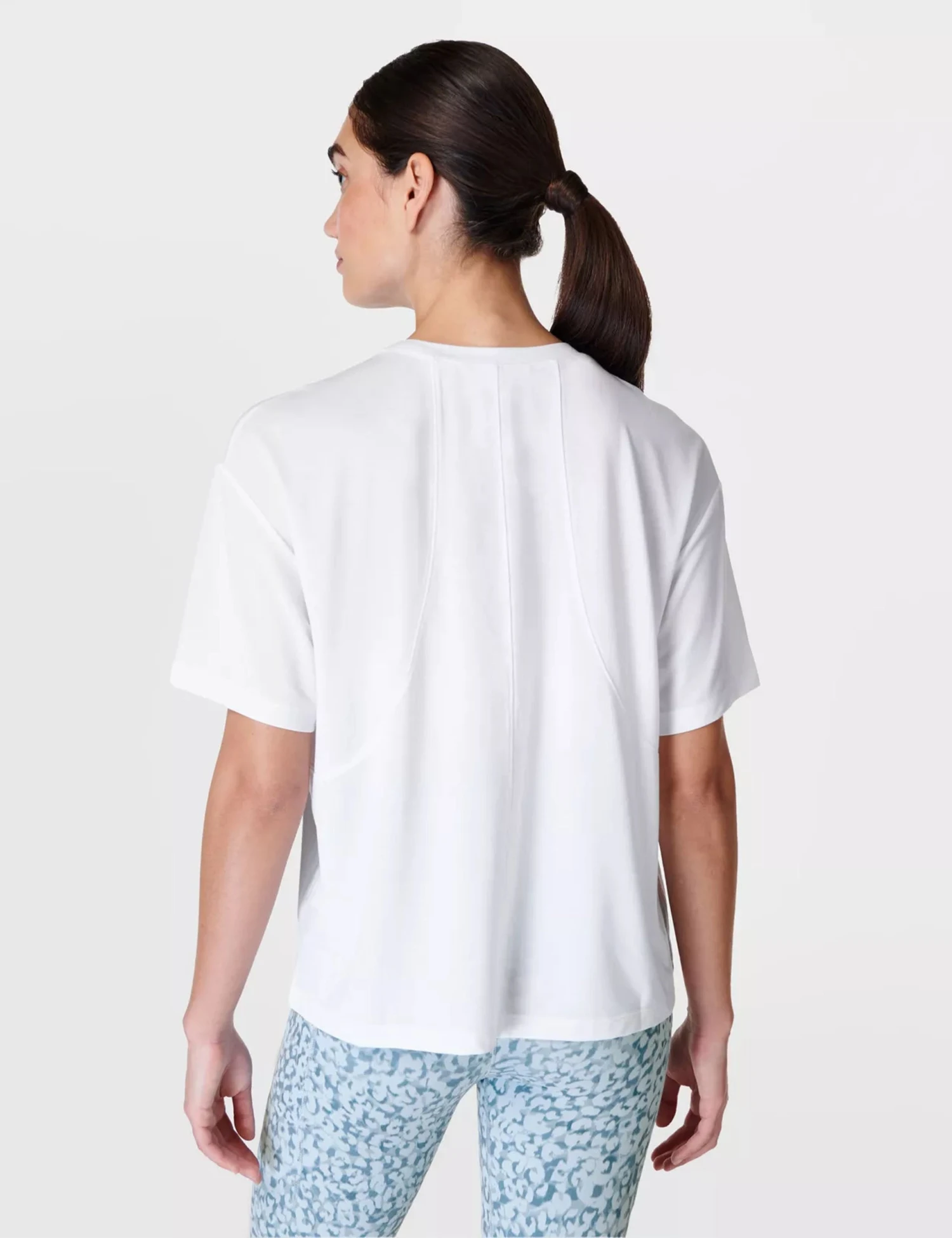 Sweaty Betty Soft Flow Studio T-Shirt - White 2 Sweaty Betty Soft Flow Studio T-Shirt - White - Image 2