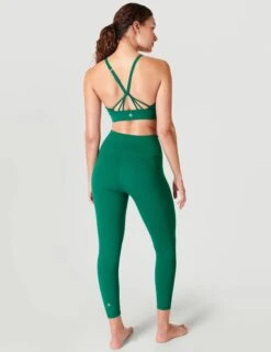 Sweaty Betty Super Soft Strappy Back Bra Colour Theory - Peaceful Green -Outlet Elevate Activewear Store sweaty betty super soft strappy back bra peaceful green sb9276 2