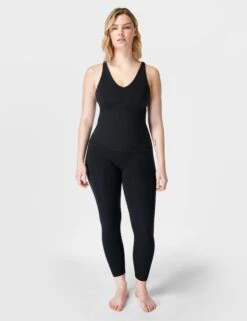 Sweaty Betty Super Soft Strappy Back Gym Bra Vest - Black -Outlet Elevate Activewear Store sweaty betty super soft strappy back gym bra vest black sb9014 4
