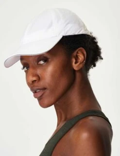 Sweaty Betty Swiftie Run Cap - White -Outlet Elevate Activewear Store sweaty betty swiftie run cap white sb2218 1