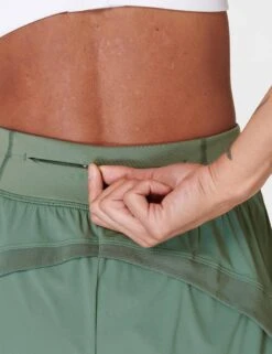 Sweaty Betty Tempo Run Shorts - Cool Forest Green -Outlet Elevate Activewear Store sweaty betty tempo run shorts cool forest green sb8828 5