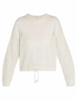 Sweaty Betty Tides High Open Weave Jumper - Lily White -Outlet Elevate Activewear Store sweaty betty tides high open weave jumper lily white sb6320 2