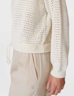 Sweaty Betty Tides High Open Weave Jumper - Lily White -Outlet Elevate Activewear Store sweaty betty tides high open weave jumper lily white sb6320 6