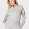 Sweaty Betty Timeless Track Top - Light Grey Marl