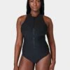 Sweaty Betty Vista Xtra Life High Neck Swimsuit - Black A