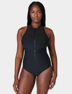 Sweaty Betty Vista Xtra Life High Neck Swimsuit - Black A