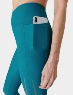 Sweaty Betty Zero Gravity 7/8 Illuminate Running Leggings - Reef Teal/Salt Blue Reflective -Outlet Elevate Activewear Store sweaty betty zero gravity 7 8 illuminate running leggings reef teal salt blue reflective sb9103 7