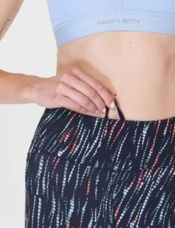 Sweaty Betty Zero Gravity 7/8 Running Tight - Blue Ripple Tie Dye -Outlet Elevate Activewear Store sweaty betty zero gravity 7 8 running tight blue ripple tie dye sb9187a 5