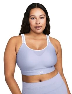 Under Armour Infinity 2.0 High Sports Bra - Celeste/White