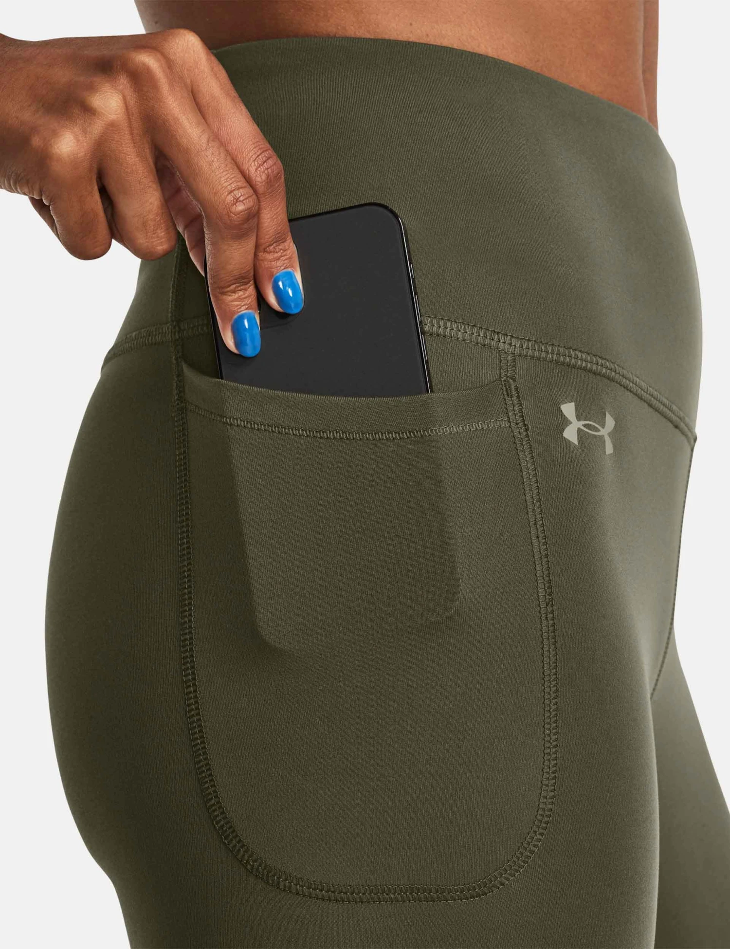 Under Armour Motion Full-Length Leggings - Marine OD Green/Grove Green 3 Under Armour Motion Full-Length Leggings - Marine OD Green/Grove Green - Image 3