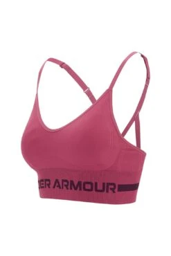 Under Armour Seamless Low Long Sports Bra - Pink Quartz/Polaris Purple -Outlet Elevate Activewear Store under armour seamless low long sports bra pink quartz polaris purple 1357719 678 1